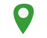 Illustration d’un repère de localisation vert