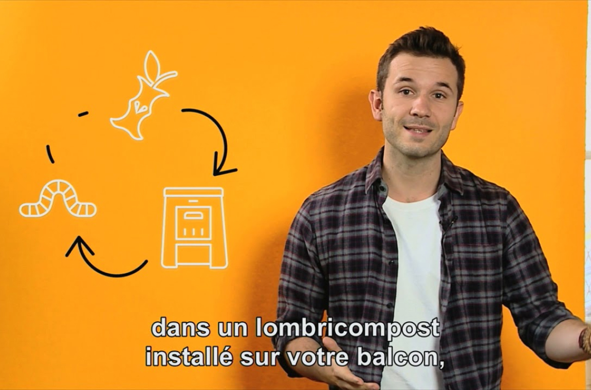 Dans un lombricompost installé sur votre balcon