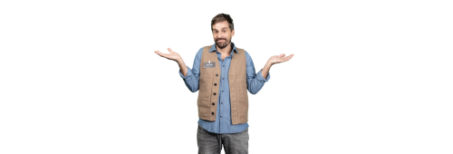 Personne les bras ouverts portant un gilet sans manches et une chemise