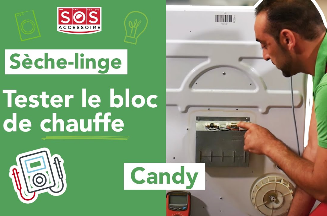 Sèche‑linge Candy tester le bloc de chauffe